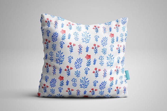 水彩花卉元素无缝插画套装 Watercolor Floral Kit插图(6)