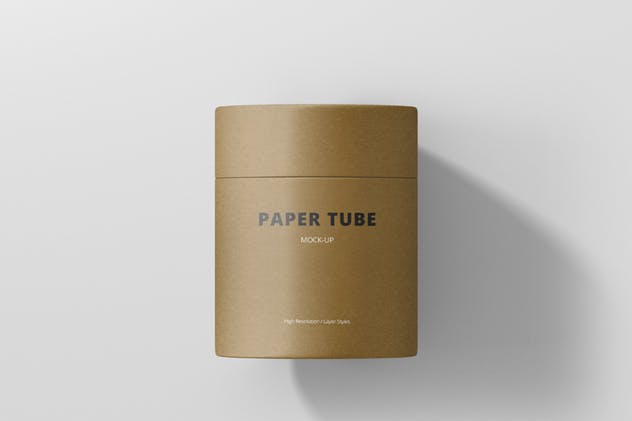 咖啡豆纸筒品牌包装样机模板 Paper Tube Packaging Mock-Up – Medium插图(9)