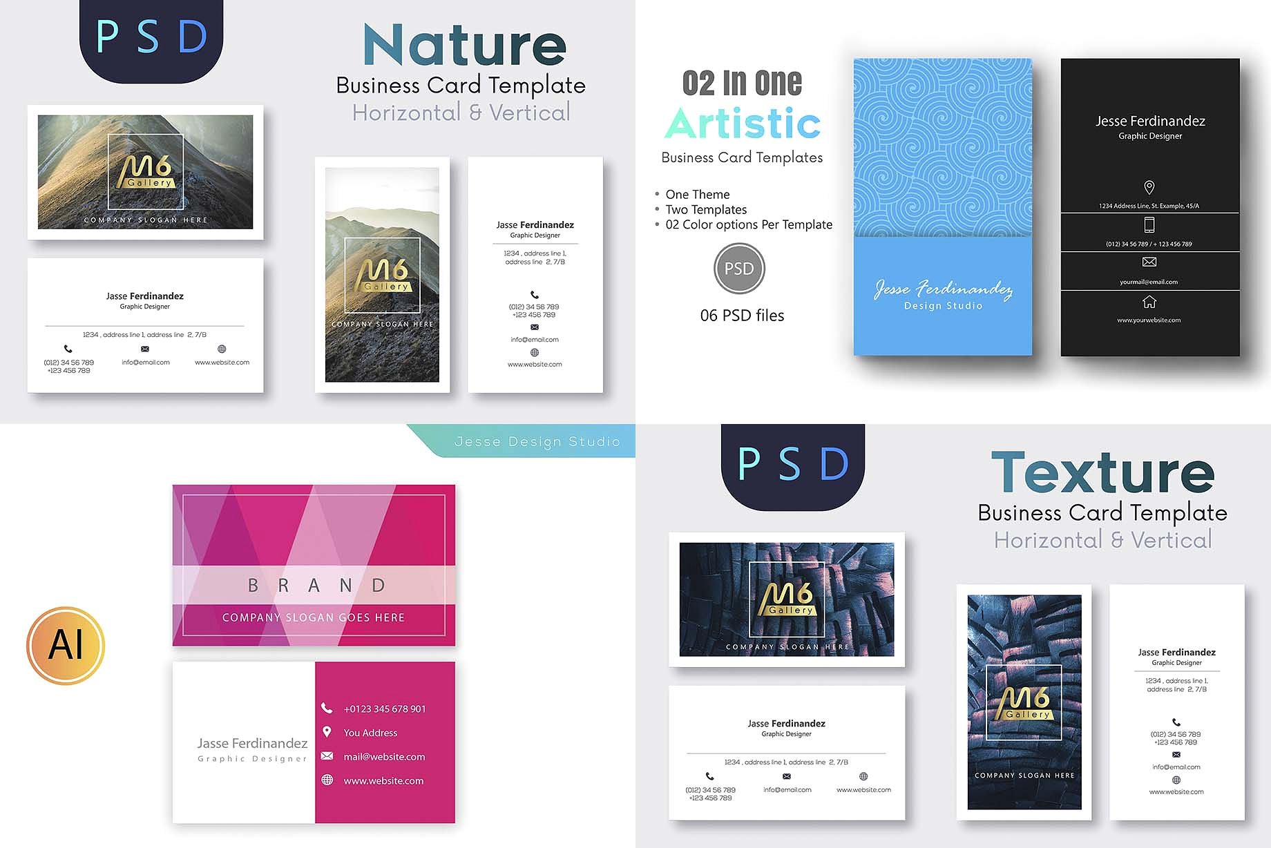 125个高品质的PSD和AI名片设计模板插图(11)