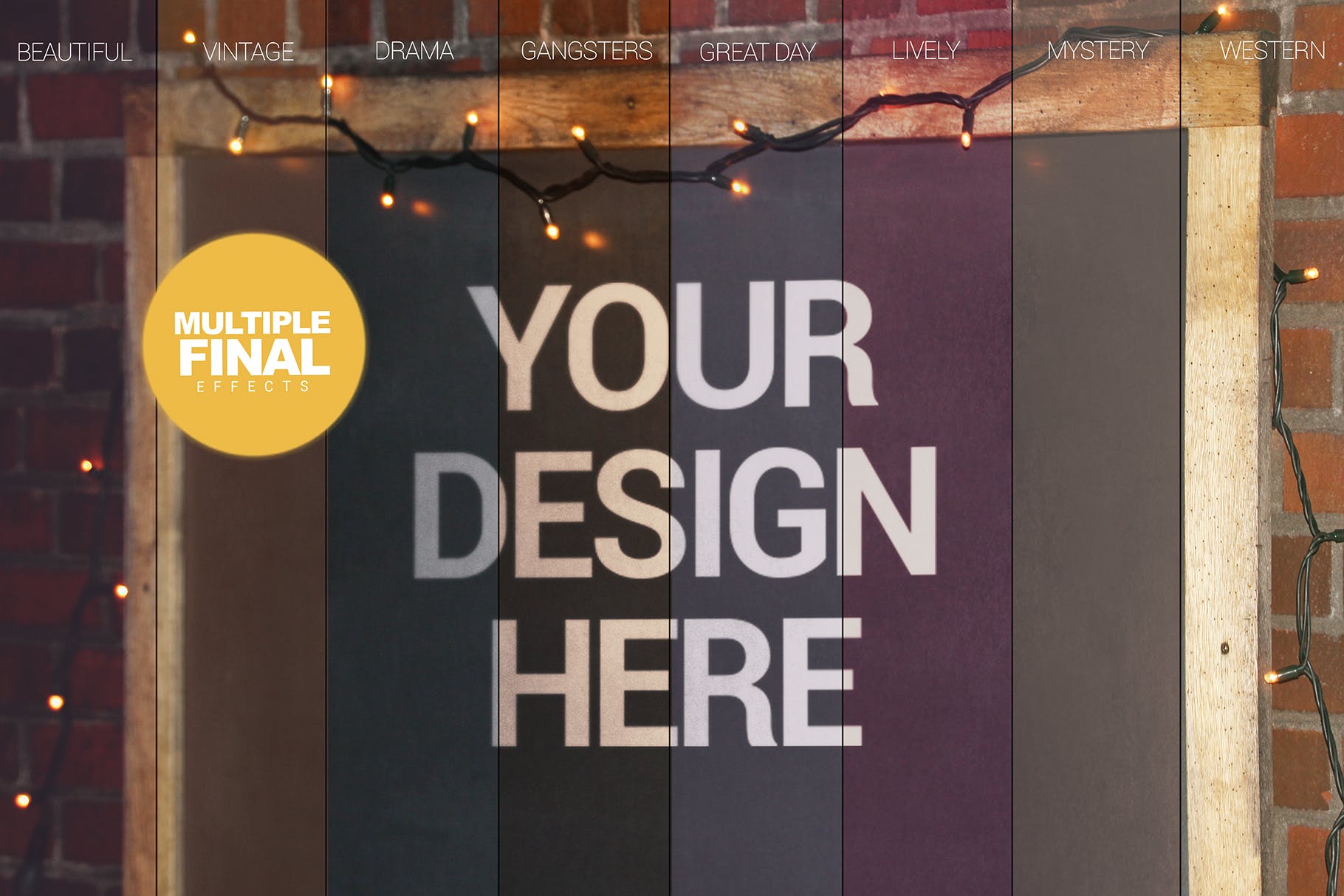 店铺黑板告示牌效果图样机模板 Black Slate Mockup插图(4)