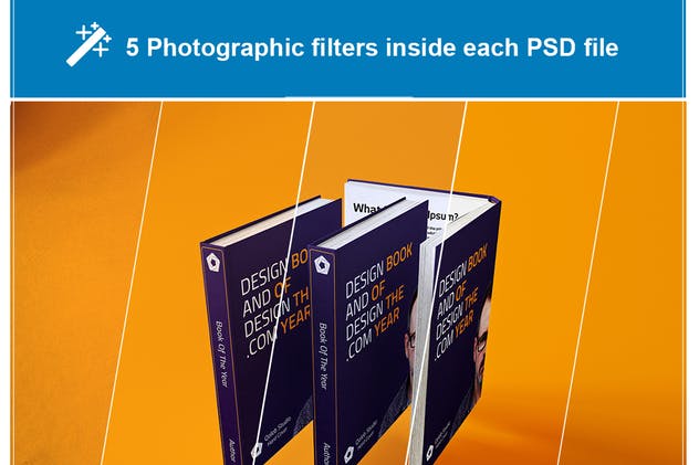 精装硬图书封面设计样机 Hard Cover Book MockUp插图(6)