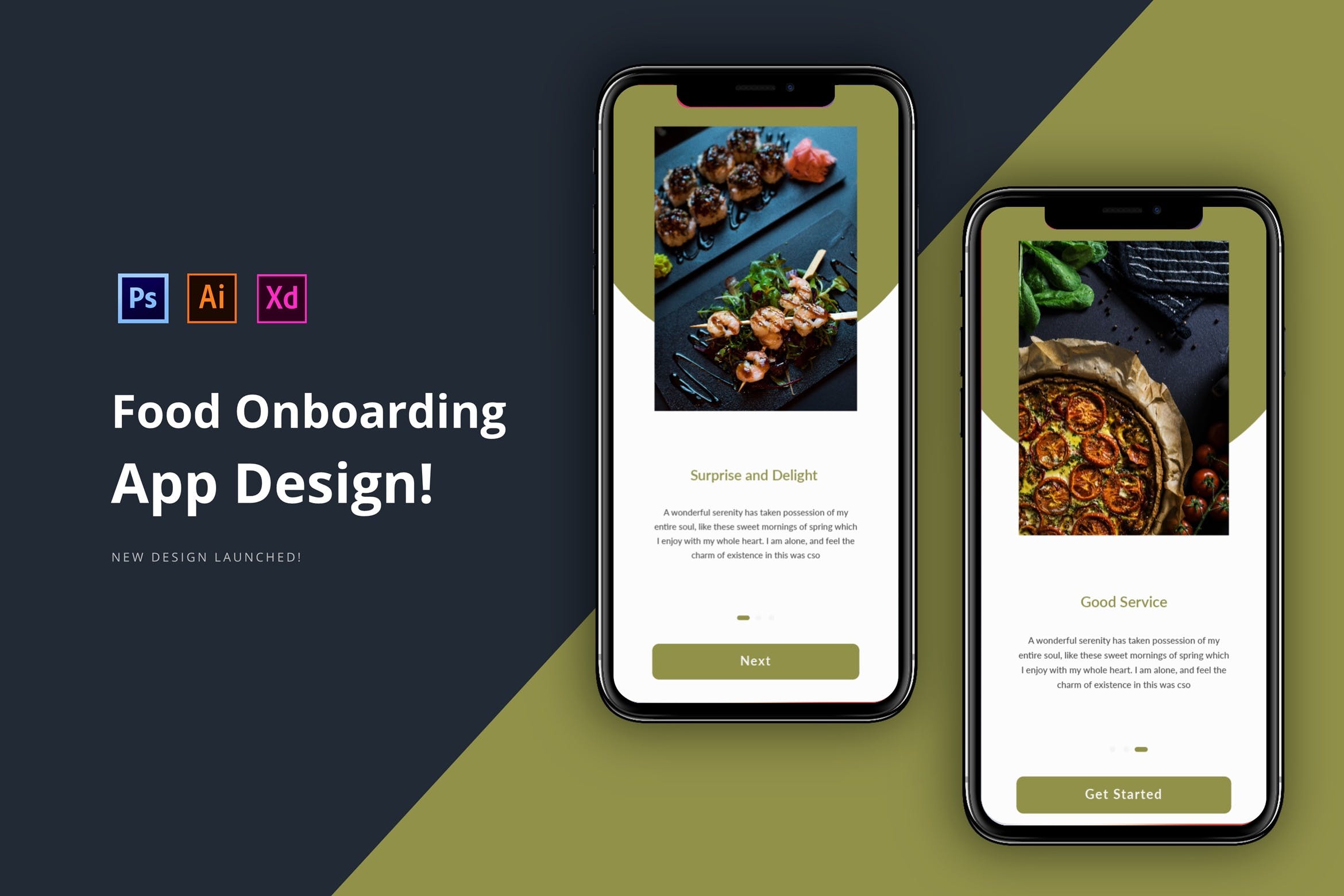 美食主题APP应用引导界面设计素材库精选模板 Onboarding App Design插图