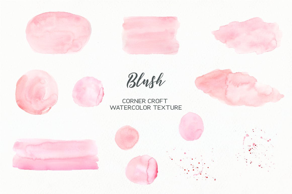 暖色调质感柔和水彩肌理纹理素材 Watercolor Texture Shades of Pastel Warm Hues插图(3)