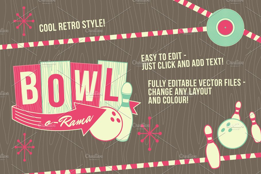 20世纪50年代复古店铺店面徽章和标志 1950s Storefront – Badges and Logos插图(2)