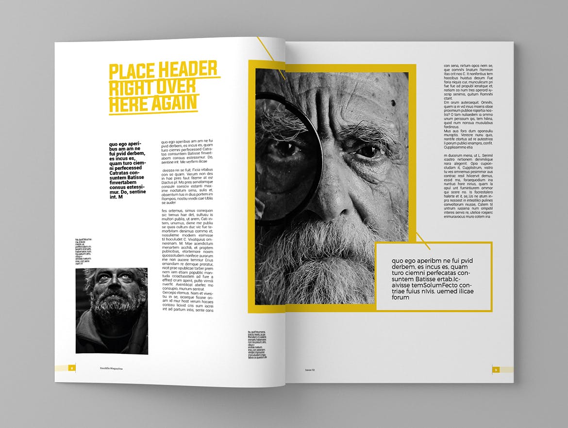 新闻采访/人物杂志设计INDD模板 Gooldie – Magazine Template插图(5)