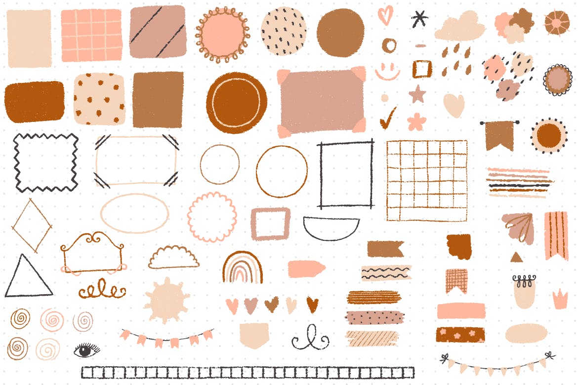 手绘设计风格项目符号装饰元素素材库精选设计素材 Bullet Journaling插图(1)