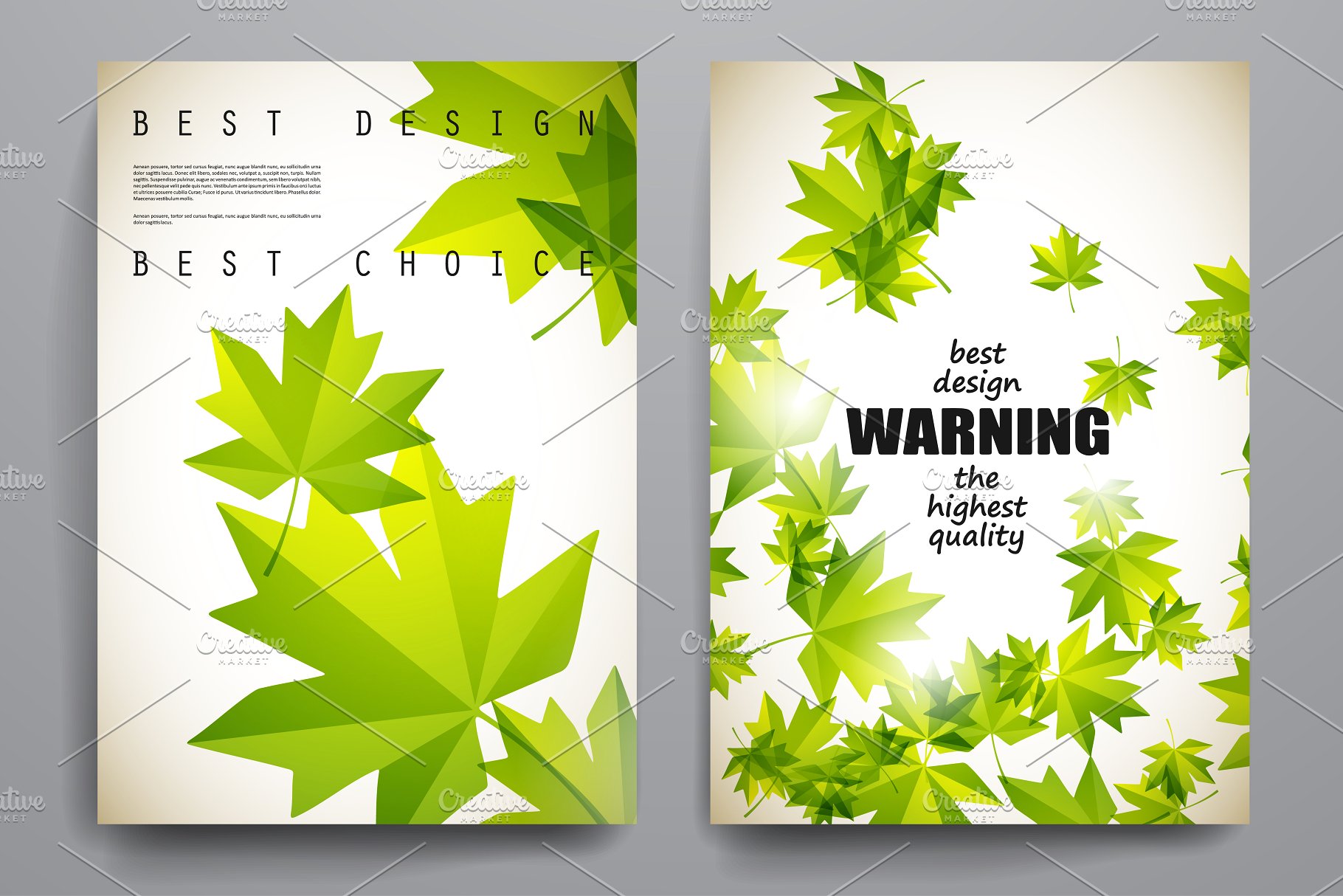 秋天主题小册子模板 Beautiful brochures in Autumn style插图