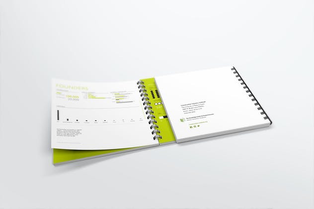 方形活页记事本样机模板V3 Comb Bound Book Mockups 3插图(8)