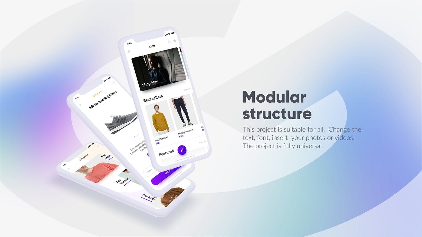 APP应用UI界面设计效果图预览白色iPhone手机样机套装 White iPhone Mockup插图(9)