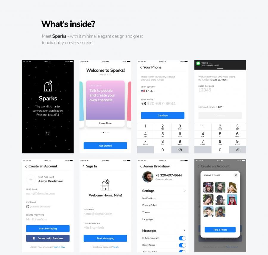 素材库下午茶：专业的iOS11 APP 消息 UI套装打包下载[XD,Sketch,PSD]插图(4)