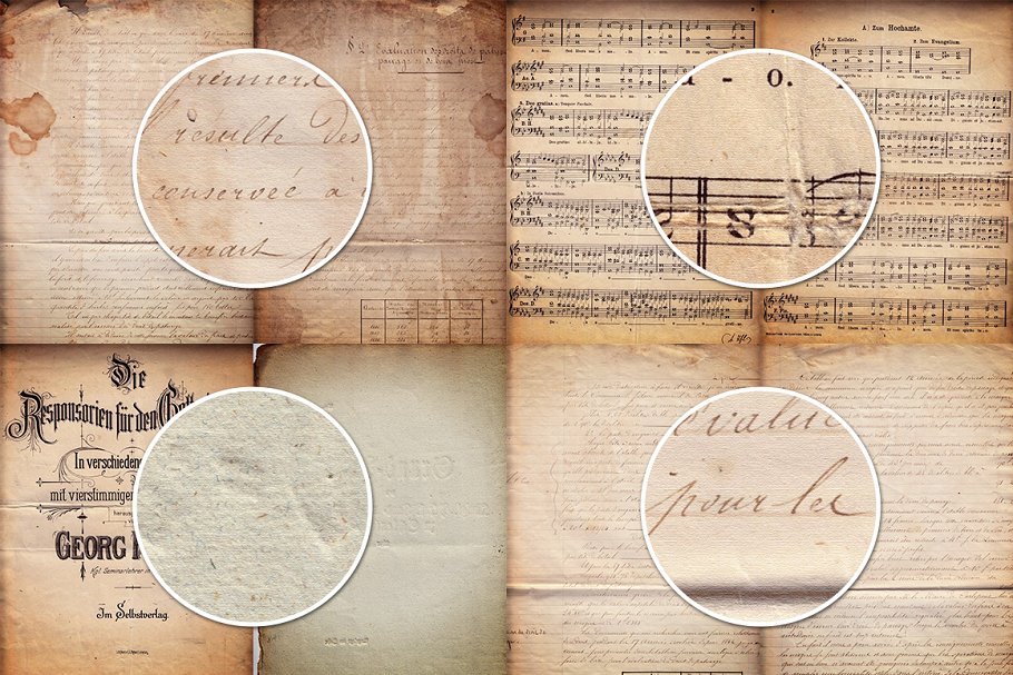 十八世纪羊皮纸纹理 18th Century Parchment Textures 1插图(3)