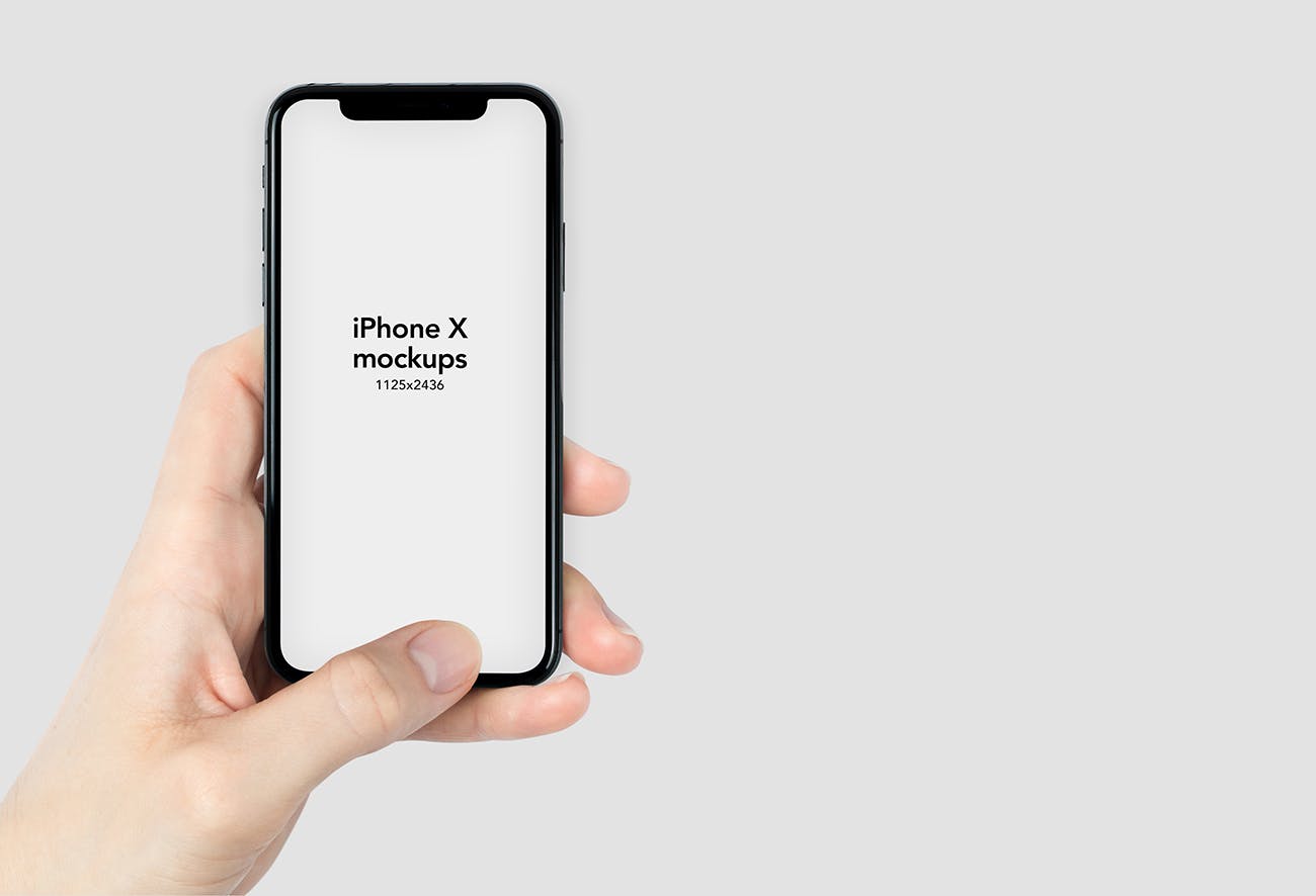 手持iPhone手机屏幕正视图样机模板 iPhone Mockup Set插图(6)