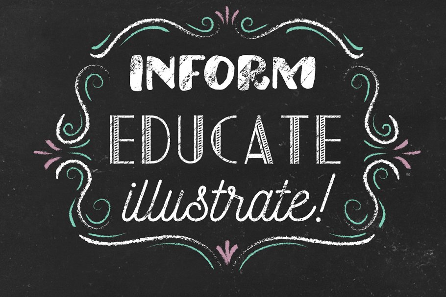 经典粉笔笔画AI笔刷+纹理 Classic Chalk – Brushes + Patterns插图(4)