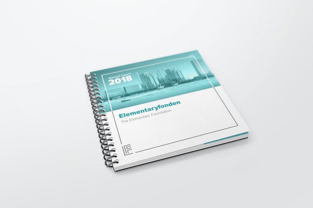 方形活页记事本/笔记本样机V.2 Spiral Book Binding Mockups 02插图(1)