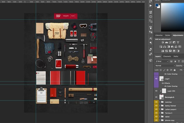 运动户外野外求生品牌场景样机模板 Travel Brutal Branding Mockup插图(4)