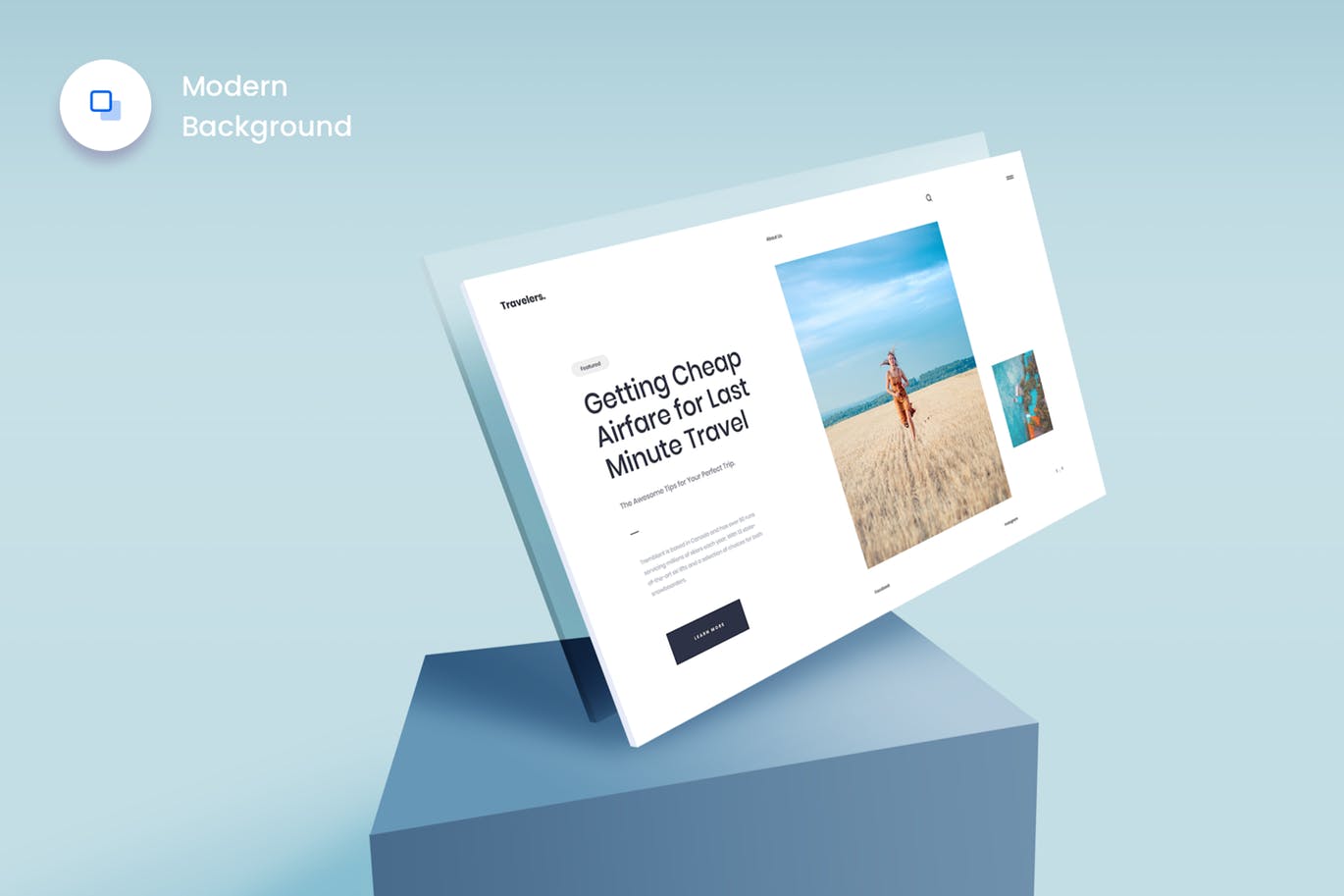 网站&APP界面设计效果图屏幕预览素材库精选样机 The Screens 4 – Perspective PSD Mockup Template插图(3)