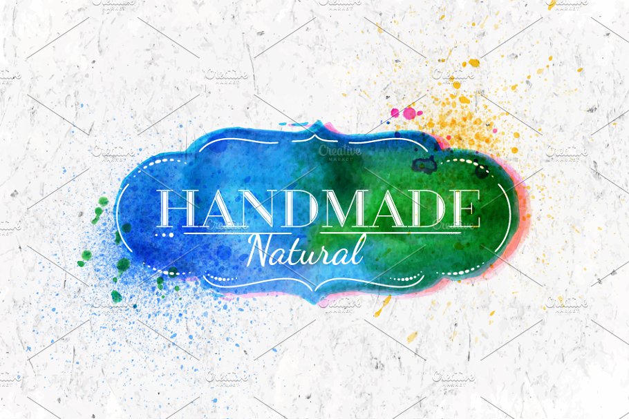 水彩标签图形 Watercolor Labels插图(3)