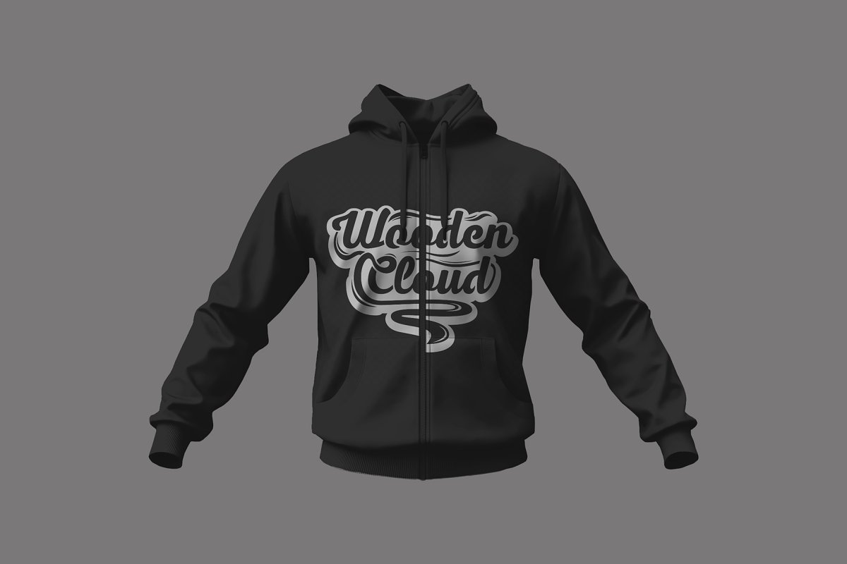 潮流时尚连帽运动衫样机模板插图(2)