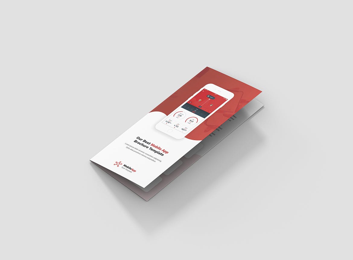 时尚高端简约高科技企业移动应用程序APP三折页设计模板插图(9)