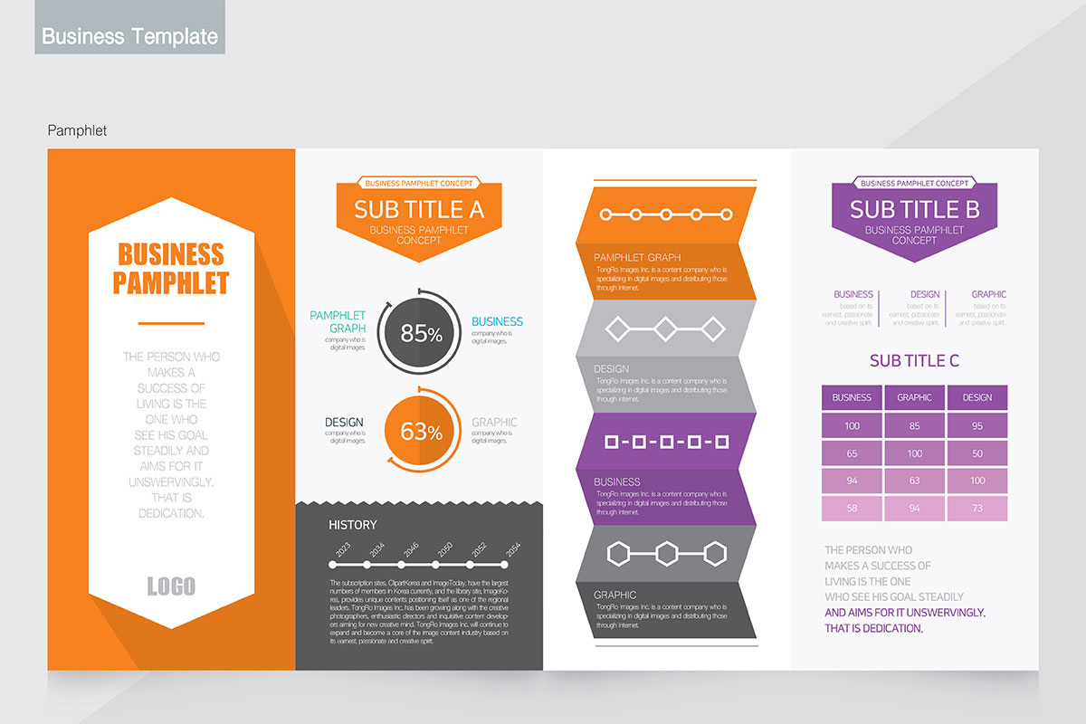 企业产品手册/商业小册子传单设计模板插图