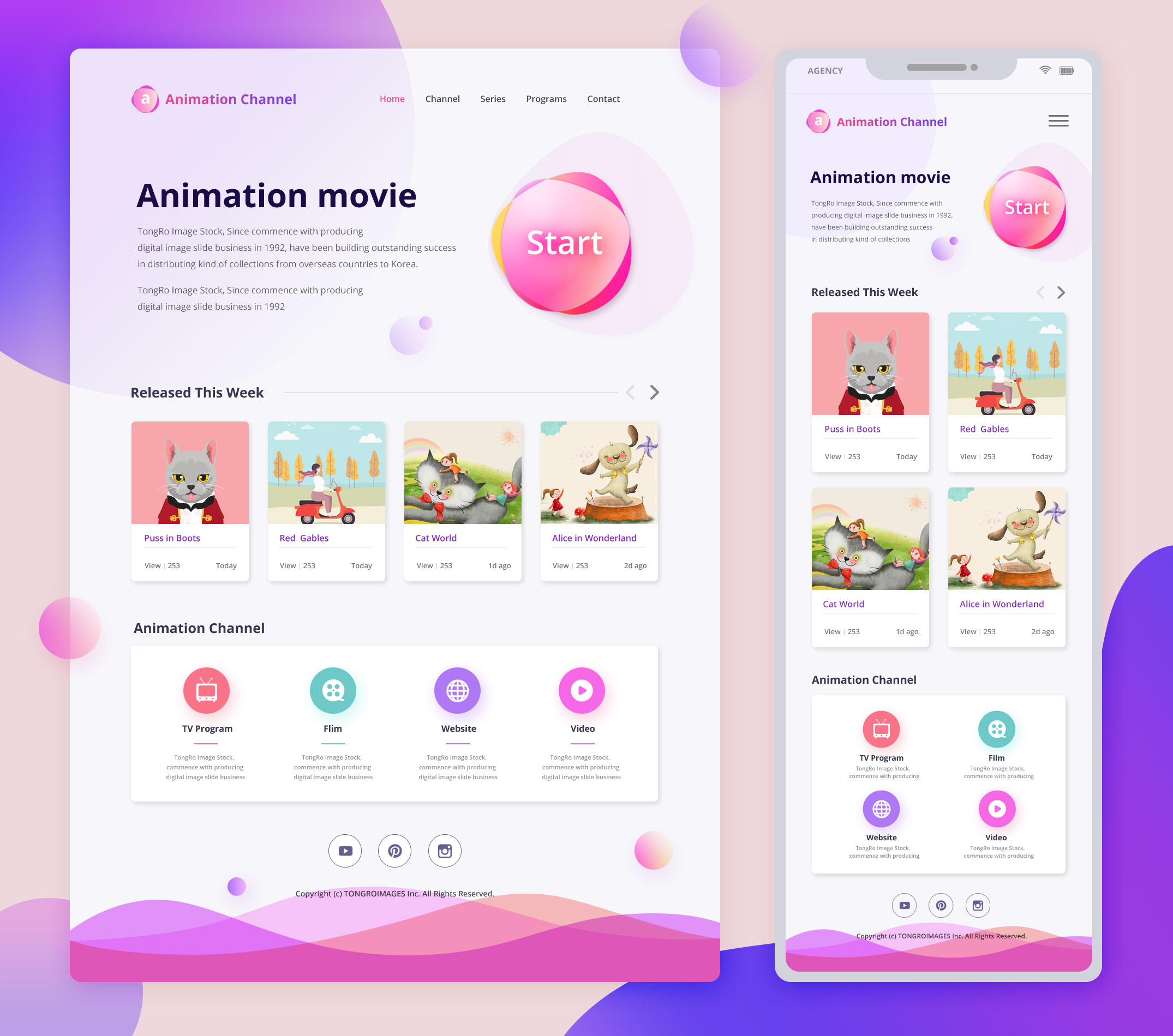 儿童动画视频APP应用界面UI设计插图