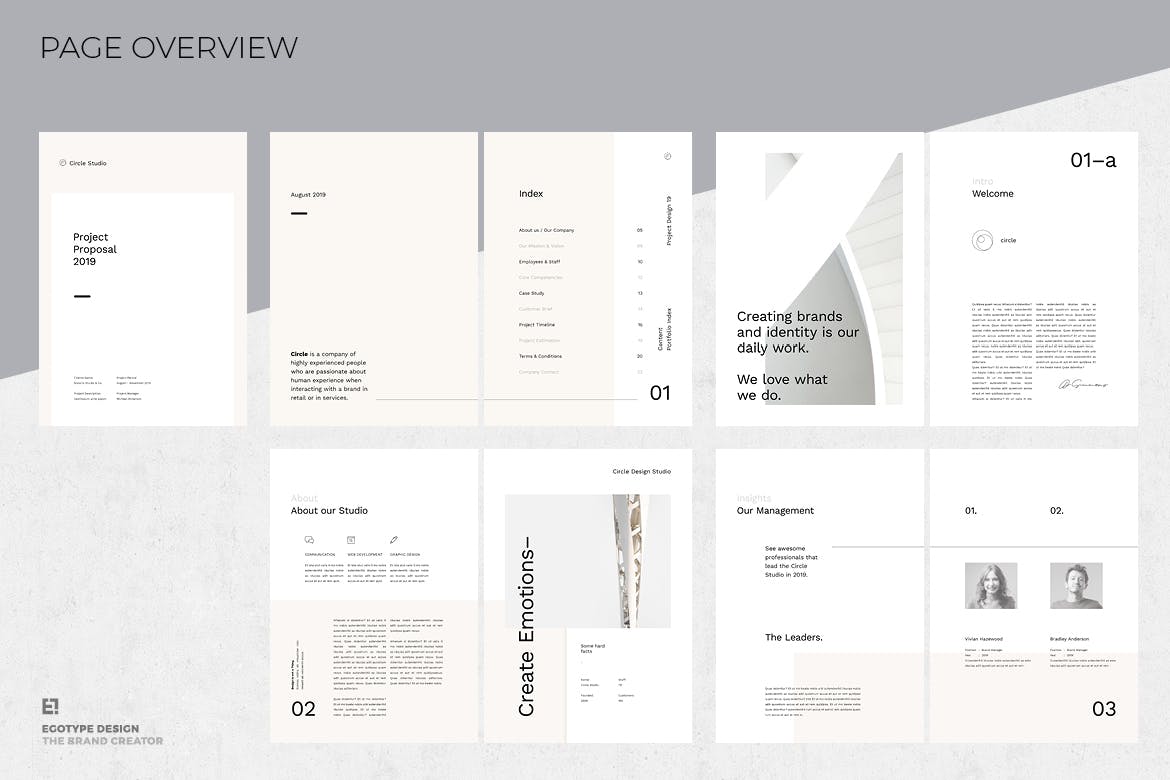 简约时尚设计风格招标书/投资商业计划书设计模板 Proposal插图(11)