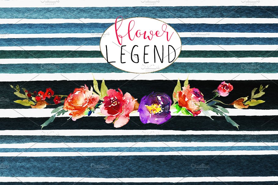 红牡丹花水彩剪切画（元素、花束&花圈） Watercolor Red Peony Flowers Clipart插图(6)