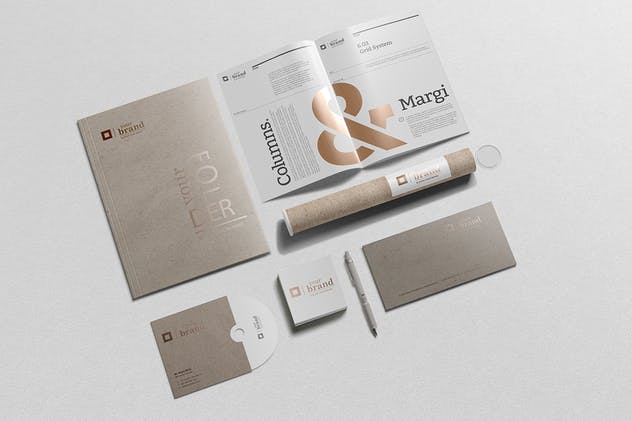 企业品牌VI办公用品样机设计模板V3 Branding-Stationery Mockups V3插图(11)