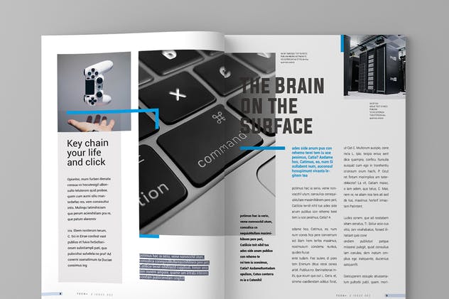 高科技VR产品展示产品目录设计模板v15 Magazine Template Vol. 15插图(5)