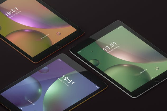 iPad平板电脑屏幕设备样机 Tablet Screen Mockup插图(13)