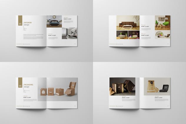 广告设计/网站设计/工业设计公司适用的产品目录画册设计模板 Graphic Design Portfolio Template插图(12)