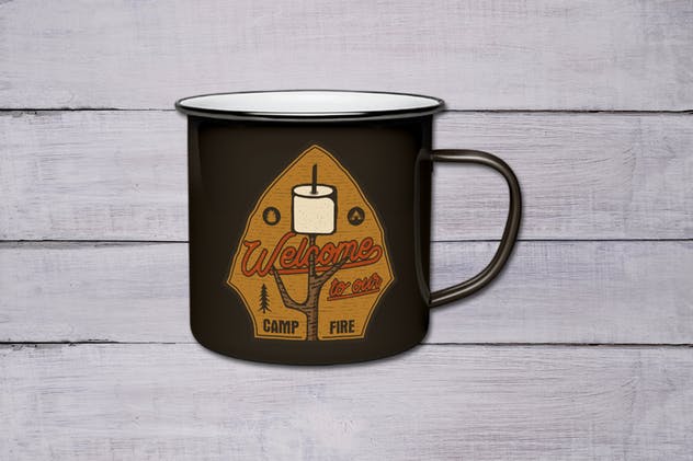 露营/徒步旅行/旅游品牌复古Logo设计模板 Camping Patch / Hiking Badge / Vintage Travel Logo插图(1)