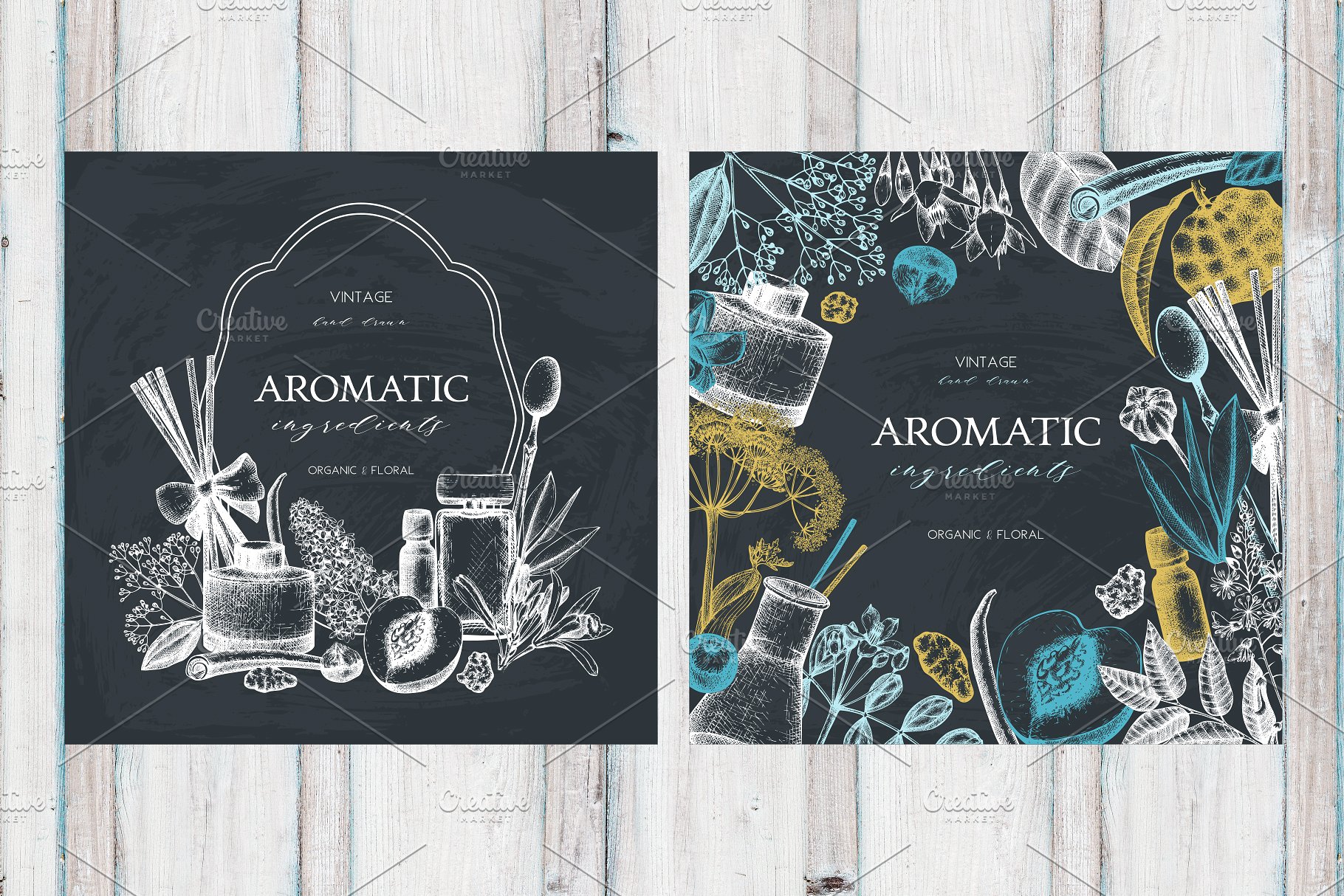 香料和化妆品成分水墨手绘插图集V.2 Perfumery & Cosmetic Ingredients v.2插图(4)