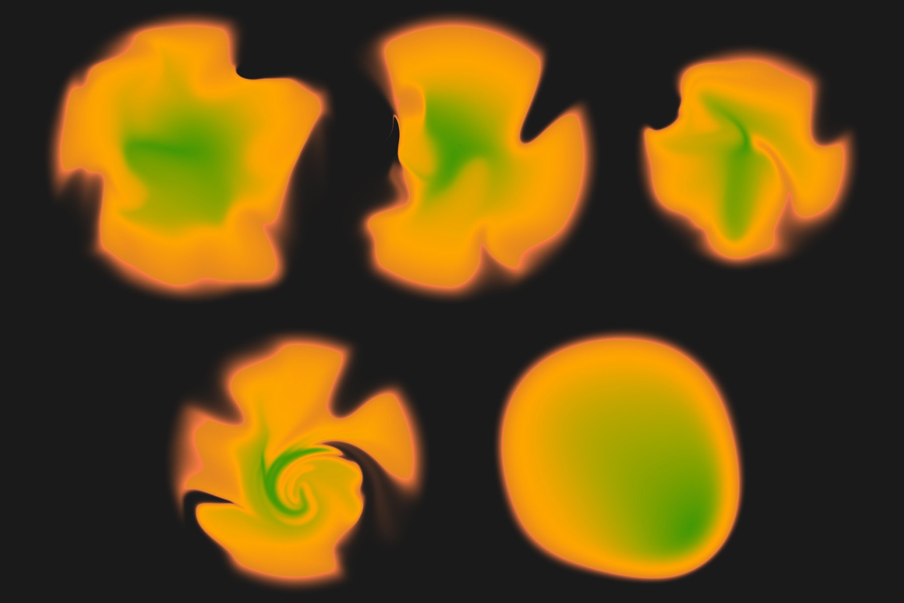 25款抽象霓虹灯色彩肌理素材 25 Abstract Png Neon Elements插图(3)