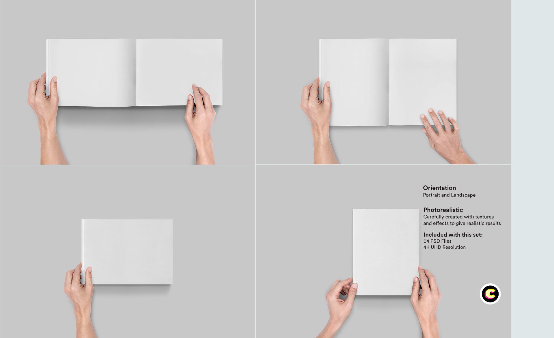 杂志图书封面印刷效果图样机素材库精选 Magazine Mockups插图(2)