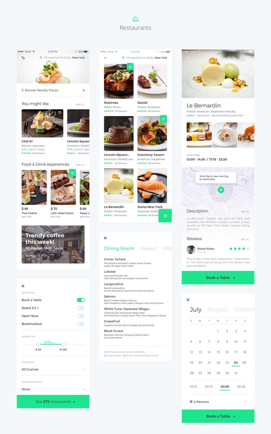 绿色清新旅行类多功能APP UI KITS下载[Sketch]插图(3)