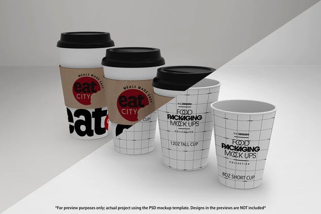 快餐食品小食外带包装设计样机模板v3 Fast Food Boxes Vol.3: Take Out Packaging Mock Ups插图(1)