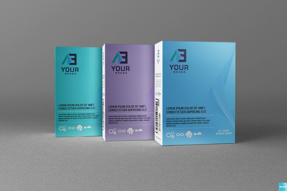 高品质的包装盒子设计VI样机展示模型mockups插图(1)