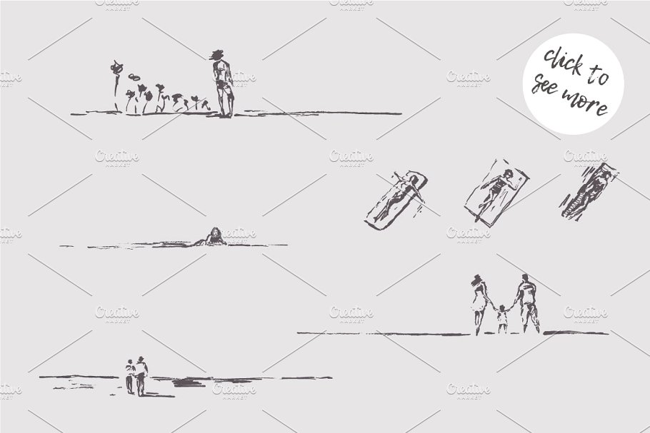 滨海景观素描贴图 Landscapes with seaside view插图(1)