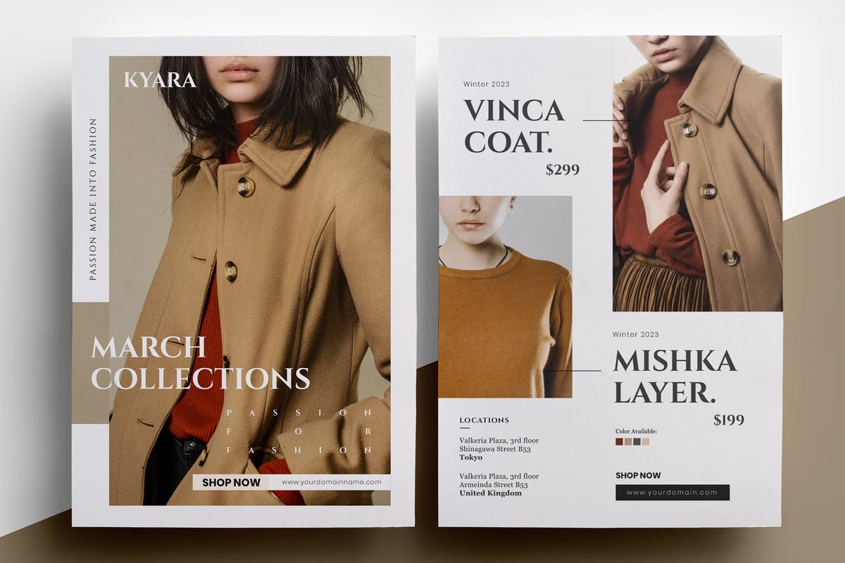 时尚服饰折扣促销广告海报传单模板 Fashion Flyer插图