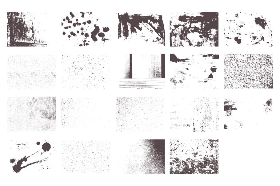 独特做旧污迹矢量纹理 Grunge Vector Textures插图(3)