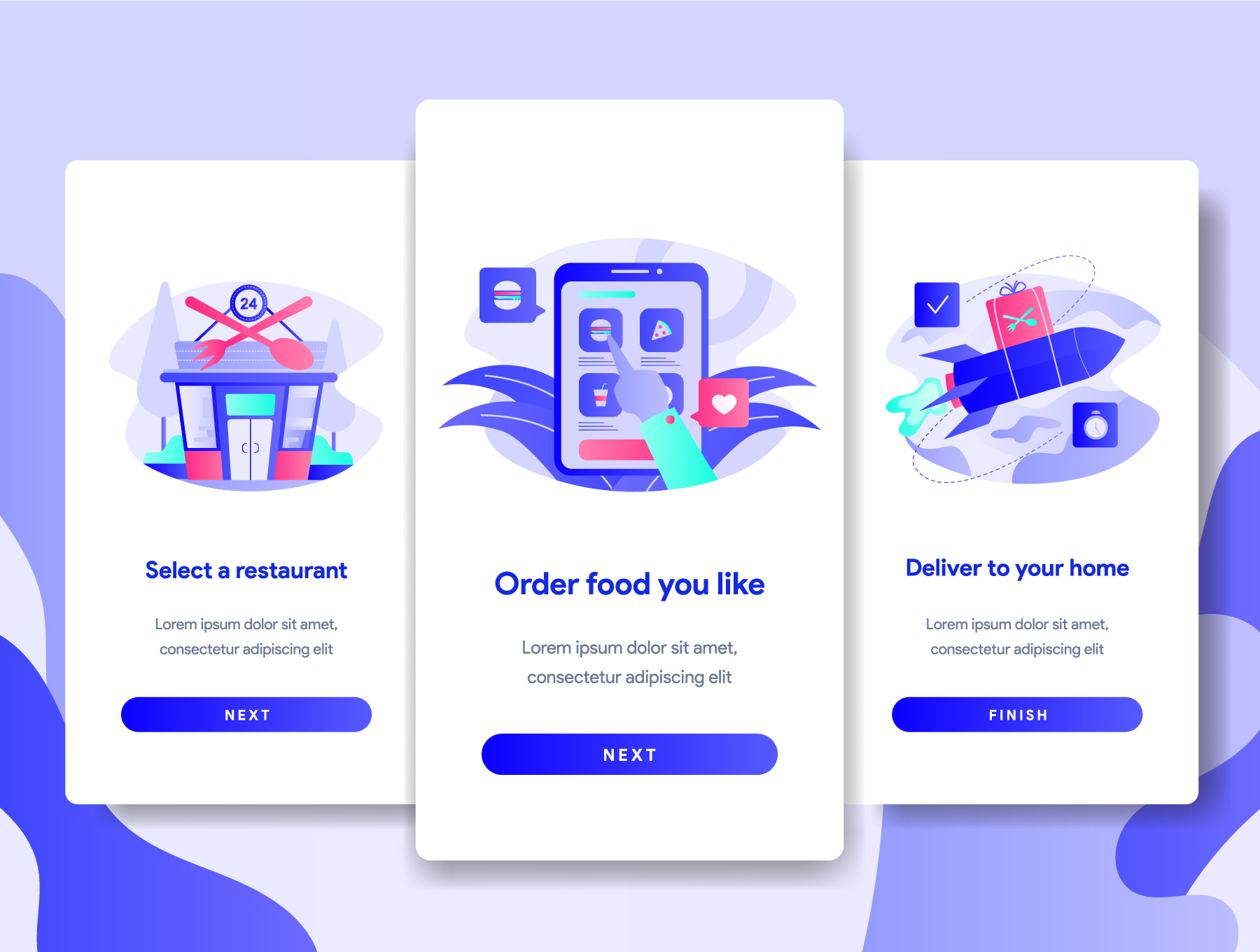 素材库下午茶：24个APP新手指引页创意矢量插画下载[Ai]插图(3)