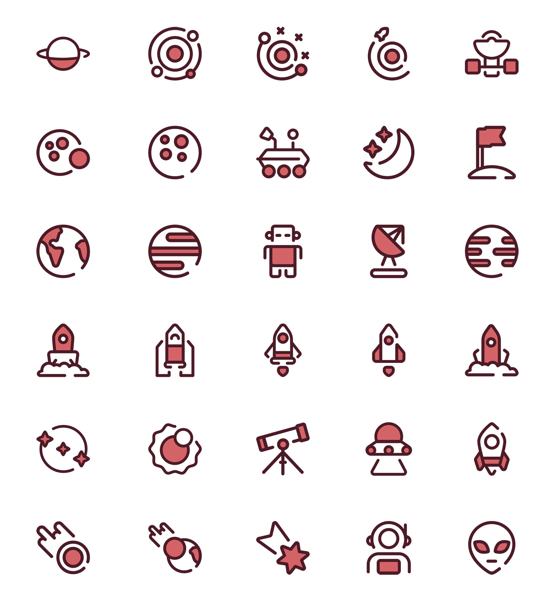 30 枚宇宙元素图标