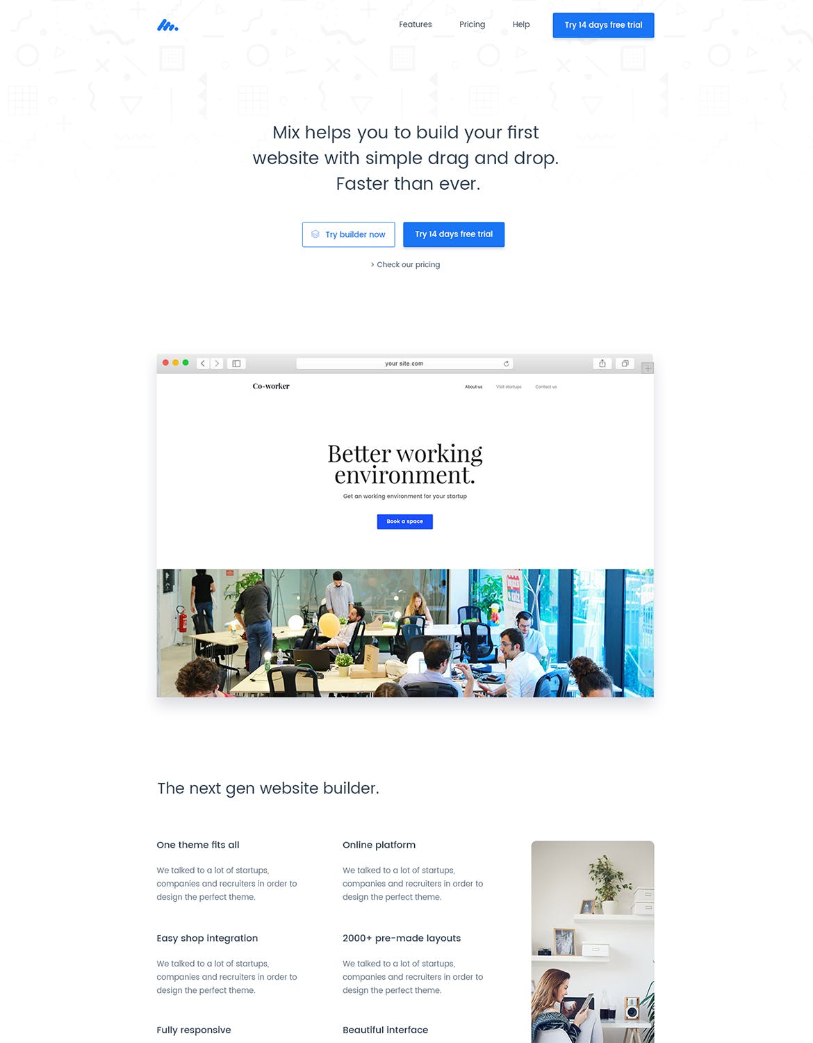 6组适用于不同行业网站着陆页UI设计模板 Website UI Kit插图(1)