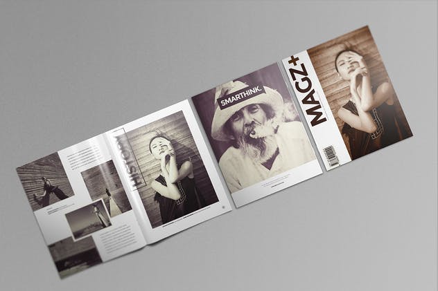 美国信纸规格时尚杂志宣传册样机 US Letter Brochure Mockups插图(10)