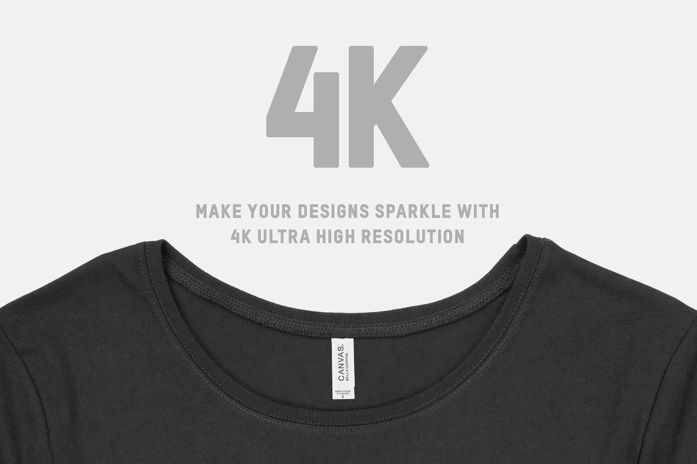 超短款女士T恤服装样机 Bella Canvas 6681 Women’s Crop Tee插图(2)