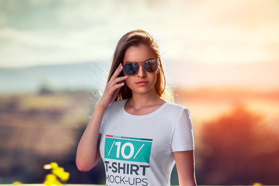 欧美模特T恤上身效果样机模板 T-Shirt Mock-Up / V.2插图(6)