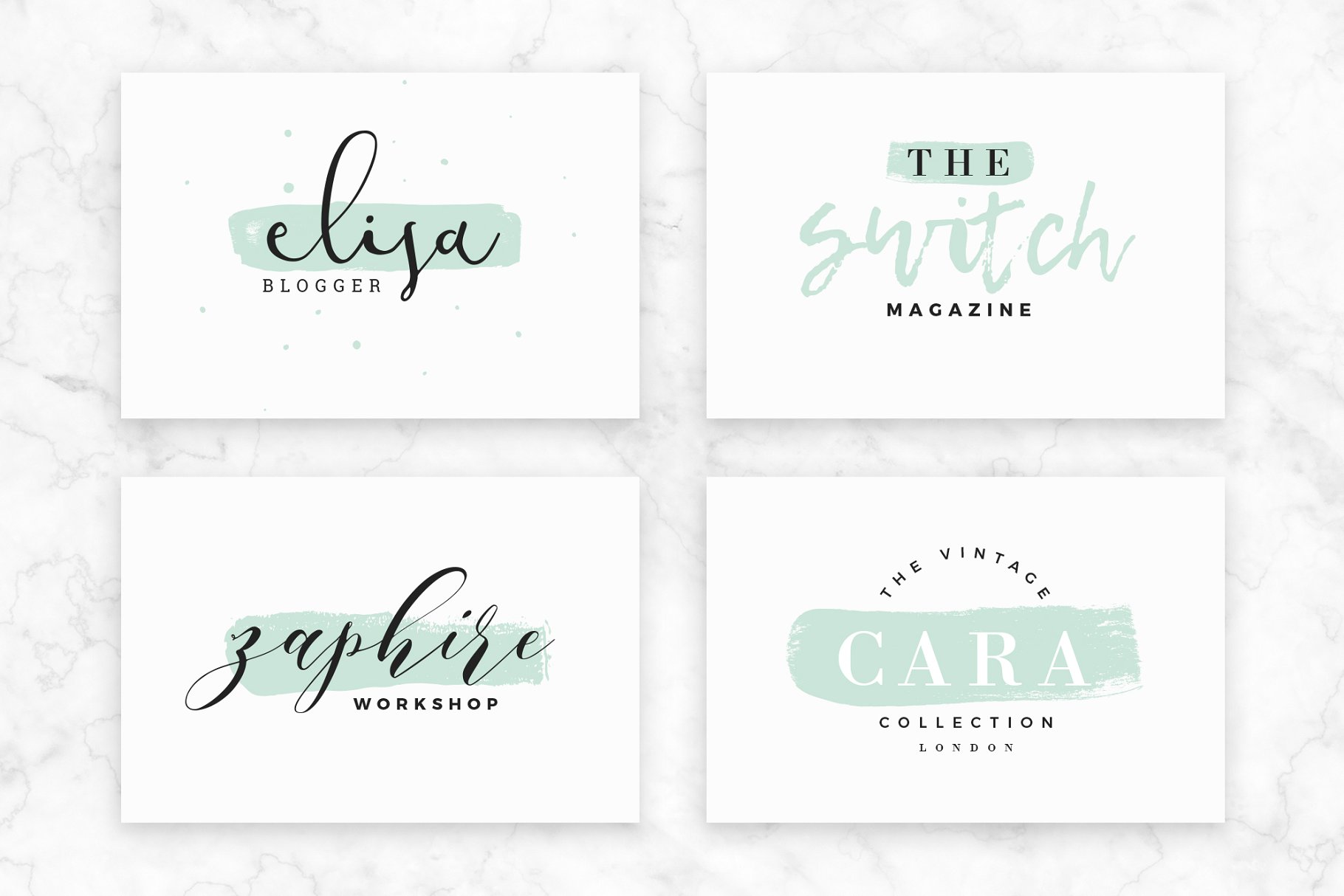 轻奢女性品牌Logo模板合集 Feminine Logo Pack插图(10)