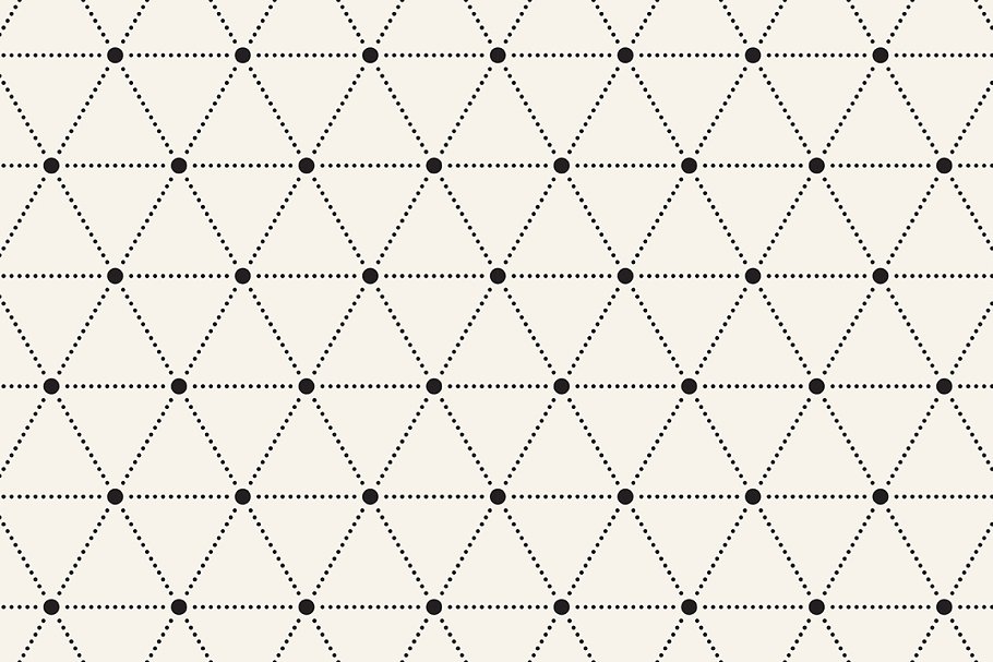 点与线的巧妙结合无缝纹理 Dotted Seamless Patterns. Set 6插图(2)