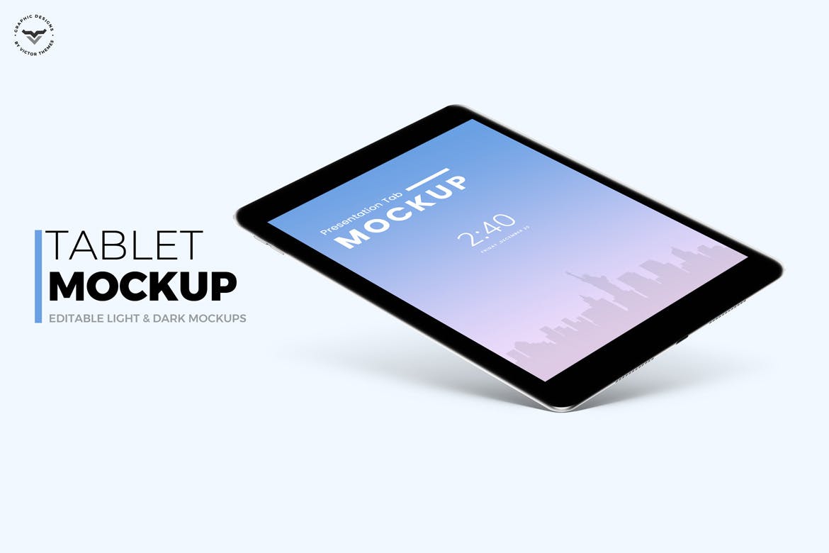 iPad平板电脑屏幕演示素材库精选样机 Tablet Mockups插图(1)